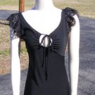 Moda International retro style black evening cocktail party dress S