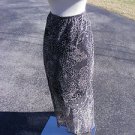 Tailor Maxi Skirt (B.Moss Company), Size 6 -Brown, tan, floral sheer, Lined