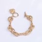 JB02 Rhinestone Heart GoldTone Bracelet $13.99