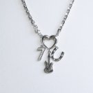 JN07 seven guita C heart necklace wholesale price $7.49