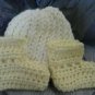 Newborn hats and bootie sets
