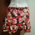 Old Navy Brown Floral Print Tie Skirt (Sz 0) NWOT
