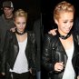 Hayden Panettiere Black Biker Style Fashion Leather Jacket-163