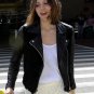 Katharine McPhee Black Fur Leather Jacket-400