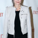 Katie Holmes  Stunning Silver Leather Jacket-401