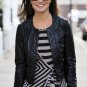 Pippa Middleton Quilted Black Leather Jacket-431