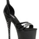 Pleaser - 7" Heel Platform Slide w/Rhinestone Embedded Heal