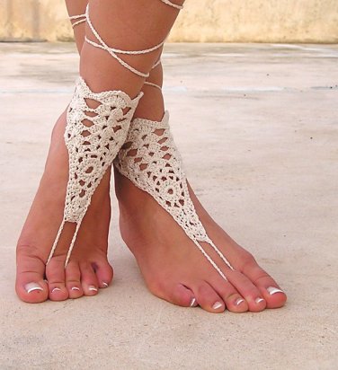crochet Barefoot Sandals, Barefoot Sandles,