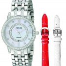 Jiusko Women's Analog Display Quartz Silver Watch + Case + 2 Straps - 109SS01