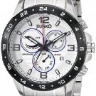 JIUSKO Men's Multifunction Analog Quartz Sapphire Silver Watch - 128LSB01
