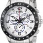 JIUSKO Men's Multifunction Analog Quartz Sapphire Silver Watch - 128LSB01