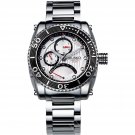 JIUSKO Men's Multifunction Quartz 24 Hr Stainless Steel 200m Diver Watch 50LSB01
