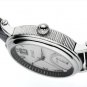 JIUSKO Men's Black Leather Quartz Dress Watch - Roman Numerals Date - 3LS0202