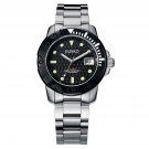 JIUSKO Mens Automatic 21 Jewel Stainless Steel 300m Divers Watch - 33LSB02