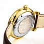 JIUSKO Men's Automatic Dress Watch Sapphire Skeleton Leather Strap - 252LG0107