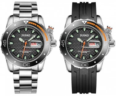 JIUSKO Men's Deep Sea Analog Quartz Dive Watch Set Big Day Date 300m - 120LB02