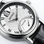 JIUSKO Mens Brown Black Leather Quartz Dress Watch Roman Numerals - 3LS0102
