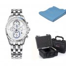 JIUSKO Speedmaster Series Men's Stainless Steel 330FT Dive Watch 108MS01 + Case