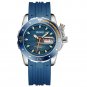 JIUSKO Mens Deep Sea Analog Quartz Blue Dial Dive Watch Set 300m - 120LBL08