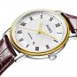 JIUSKO His Hers Couple Watches Gift Set - Black Leather Strap - S0202