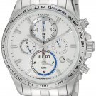 JIUSKO Men's Quartz Tachymeter Chronograph Silver Dress Watch - 108MS01
