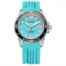 JIUSKO Divers - Mens Quartz 300m Sapphire Dive Watch Aqua Blue - 110MSB1313