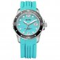JIUSKO Divers - Mens Quartz 300m Sapphire Dive Watch Aqua Blue - 110MSB1313