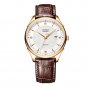 JIUSKO Men's Elegant Brown Wrist Watch Rose Gold & Diamond - 248LRG0107