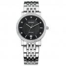 JIUSKO Men/Women Dress Watch Diamond Bezel, Waterproof - 125M-S02