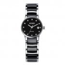 JIUSKO Women's Stainless Steel /Ceramic Dress Watch 165' Water Resistant 90SSB02