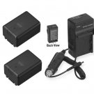TWO Batteries + Charger for Panasonic HDC-TM41 HDC-TM41P HDC-TM41PC HDC-TM60PC