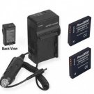 TWO 2 Batteries + Charger for Panasonic DMCFS4PU DMCFS6A DMCFS6K DMCFS6P DMCFS6R