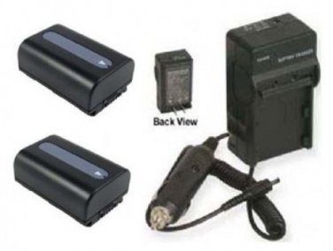 TWO 2X Batteries + Charger Sony HDR-CX160 HDR-CX160B HDR-CX180