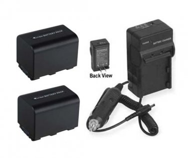 Two 2 Batteries + Charger Sony NP-FH60 NP-FH70 NPFH60 NPFH70