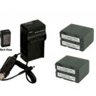 2 Batteries +Charger for Panasonic CGP-D28 CGP-D28A CGP-D28A/1B CGR-D28 CGR-D320
