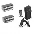 2X Batteries + Charger for Sony NEX-FS700 NEX-FS700R NEX-FS700RH NEXFS700RAW