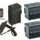 TWO 2 Batteries + Charger for Hitachi DZ-BP21 DZ-BP21S DZ-BP21SJ DZ-BP21SW