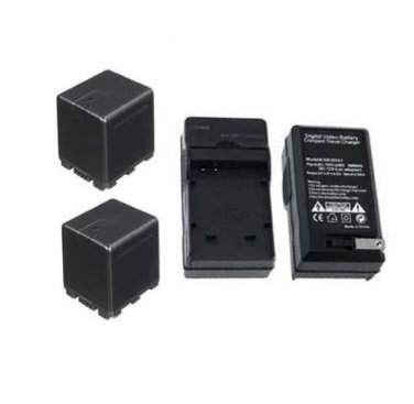 TWO 2 Batteries VW-VBK360 + Charger for Panasonic HDC-HS60PC HDC-HS80 HDC-HS80K