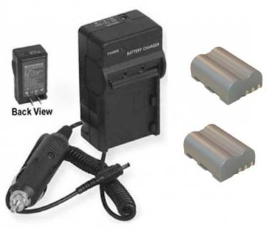 TWO 2 EN-EL3e ENEL3e Batteries + Charger for Nikon D80 D90 D200 D300 D300S D700