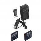 2 Batteries + Charger for Panasonic DMCFS7PC DMCFS8 DMCFS8P DMC-FS10S DMC-FS10P