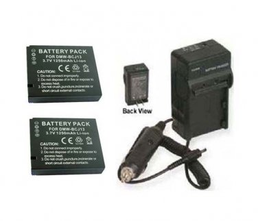 Two Batteries BP-DC10-E BP-DC10-U + Charger for Leica D-LUX 5 E D-LUX5E DLUX5E