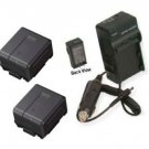 2 Batteries + Charger for Panasonic AG-HMC150 AG-HMC150P AG-HMC152 AG-HMC152EN