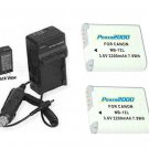 2X Batteries NB-12L +Charger for Canon PowerShot G1 X Mark II  N100 VIXIA mini X