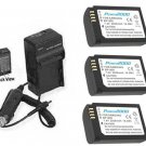 THREE 3X BP-1900, ED-BP1900/US, ED-BP1900 Batteries + Charger for Samsung NX1