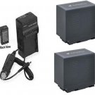 2X Batteries + Charger for Panasonic Panasonic AG-HPX173 AG-HPX174 AG-HPX171EJ