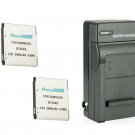 TWO 2 B740 B740AE Batteries + Charger for Samsung Galaxy S4 Zoom SM-C105 SM-C101