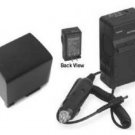 Battery + Charger for Canon BP-827 BP827 3185B002 3185B002AA