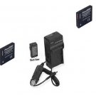 2 Batteries + Charger for Panasonic DMC-FS15EB-K DMC-FS15EB-S DMC-FS15S