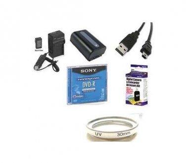 Accessory Kit for Sony DCR-DVD203KIT1 DCR-DVD306 DCR-DVD306E DCR-DVD308 DVD310E