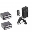 TWO 2x Batteries + Charger for Canon XF305 XL-1 XL-1S XL-2 XH-A1 XH-A1S XHG1